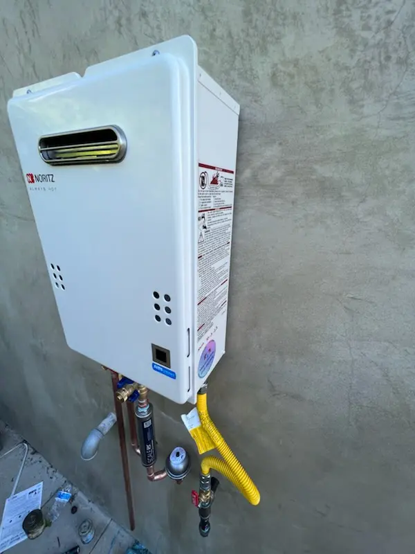 Tankless water heater installation for Overview homes